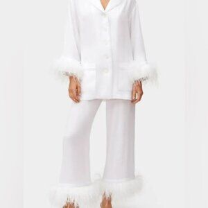 Sleeper - White Bridal Double Feather PJ Set (XS)